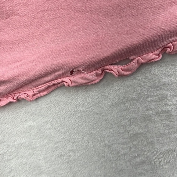 PLAY Kickee Pants 3T Bamboo Pink Ruffle Short Sleeve Swing Dress - Picture 12 of 15